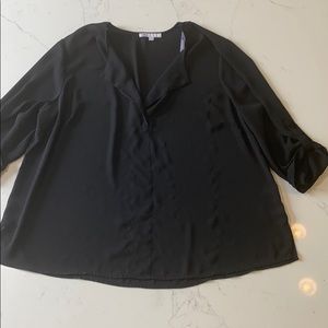 Collared sheer blouse